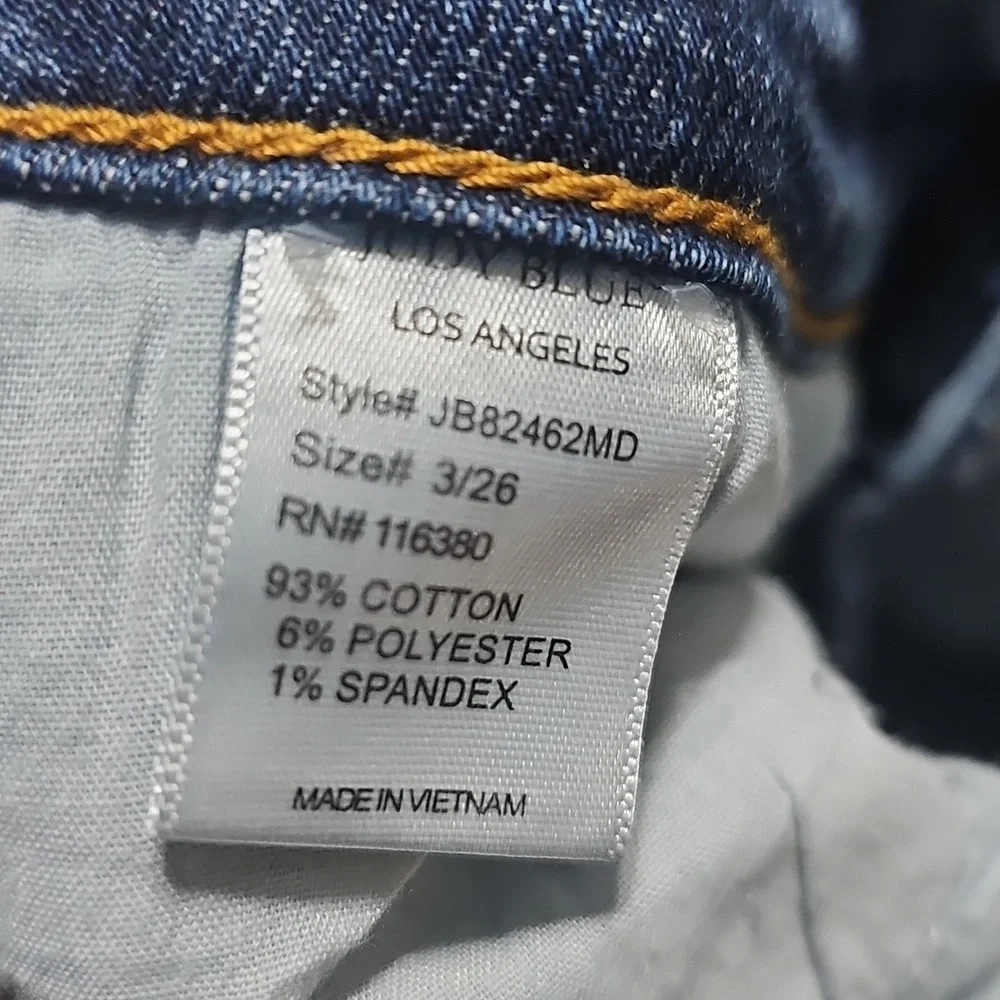 Judy Blue 5 Button Distressed High Waisted Boyfriend Jeans Size 3/26 - Picture 6 of 7